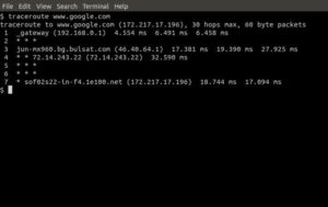 Traceroute command Linux