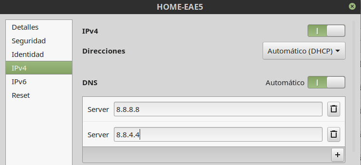 Linux Mint DNS settings