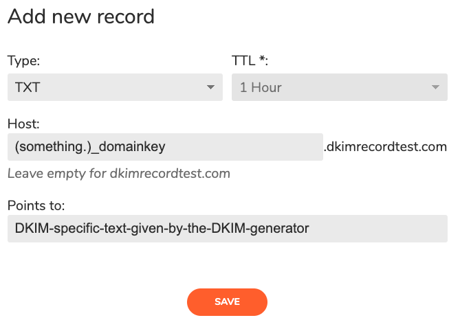 DKIM record