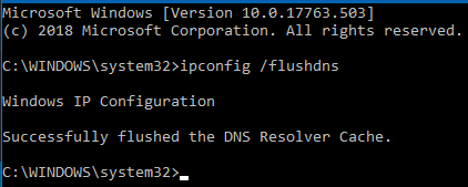 Flush DNS to fix DNS_PROBE_FINISHED_NXDOMAIN