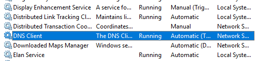 Restart DNS client to fix DNS_PROBE_FINISHED_NXDOMAIN